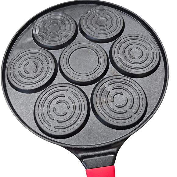 7 Hole Non‎ Stick Frying Pan Smiley Faces, Pancakes, Omelette - Picture 4 of 8